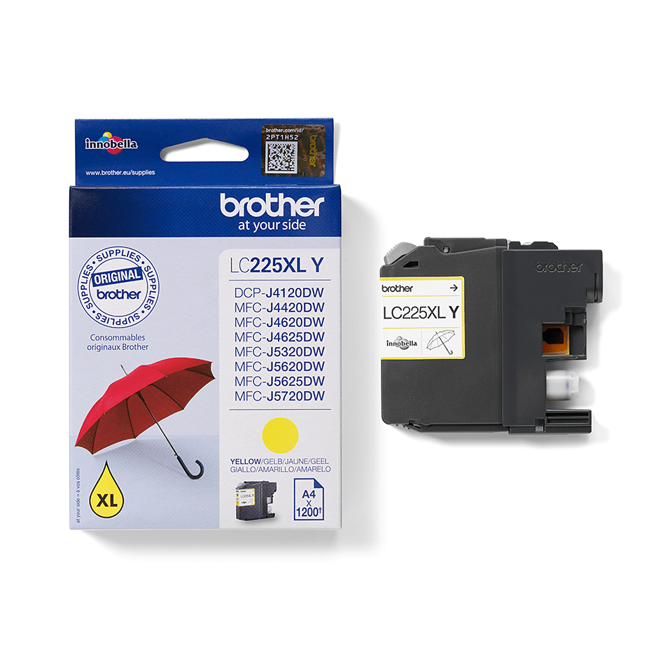Genuine Brother LC225XLY Ink Cartridge – Yellow 3